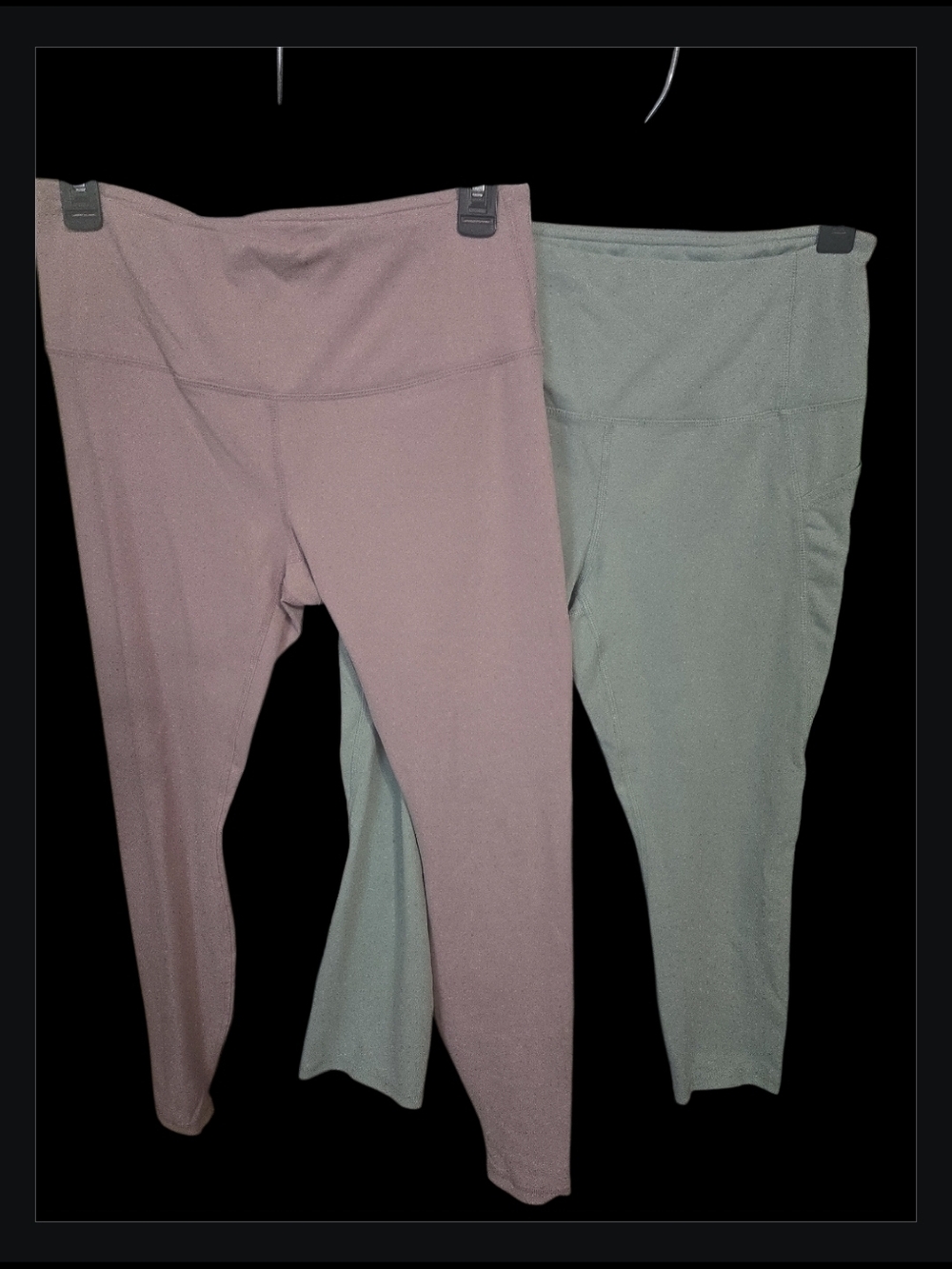 NWOT Pastel Set of Sz M RBX Women's Active Leggings in Dusty Pink & Sage